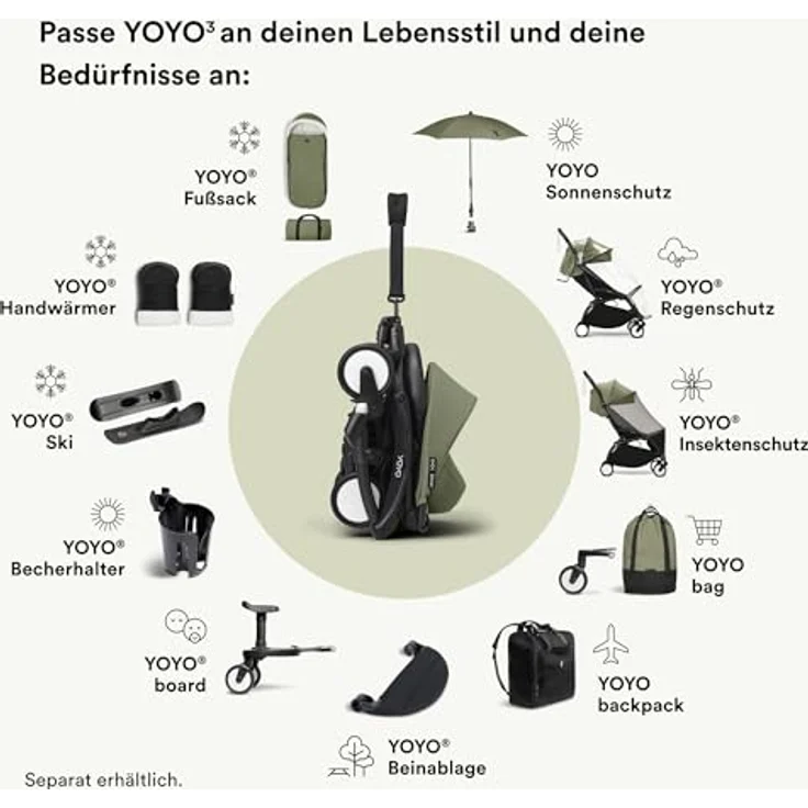 Stokke Cupholder YOYO, Kinderwagen Zubehör für Stokke YOYO, verstellbarer Getränkehalter aus BPA-freiem Kunststoff, neutralfarbe – Bild 5
