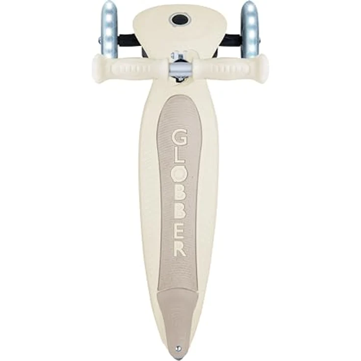 GLOBBER JUNIOR FOLDABLE LIGHTS – Tretroller, 3-rädrig, 120/80 mm PU-Rollen, ABEC 9, batterielose LED-Leuchtrollen, kokos weiß – Bild 5