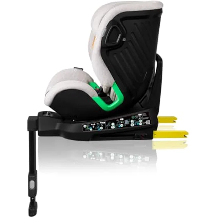 lionelo Autokindersitz HARMONY I-SIZE, ab Geburt bis 12 Jahre, 0-36 kg, (Set), Basis 360'/ISOFIX/i-Size/Gürtelalarm, Bambusstoff, viele Annehmlichkeiten – Bild 2