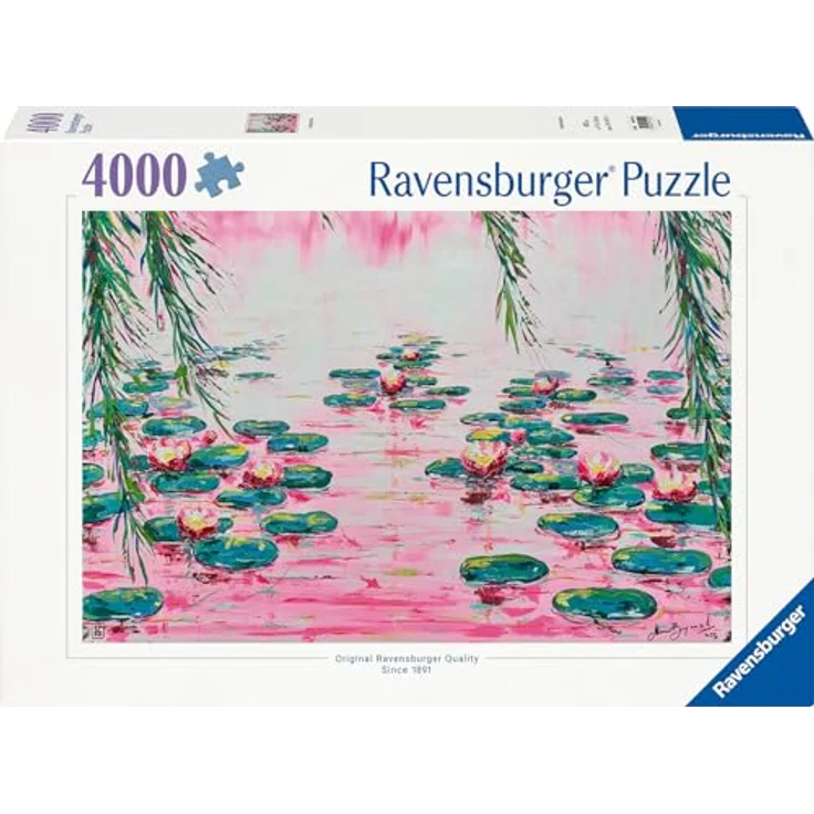 Ravensburger Puzzle 12001420 - Rosa Wasserlilien - 4000 Teile Puzzle für Erwachsene ab 14 Jahren, Blumen-Puzzle – Bild 1