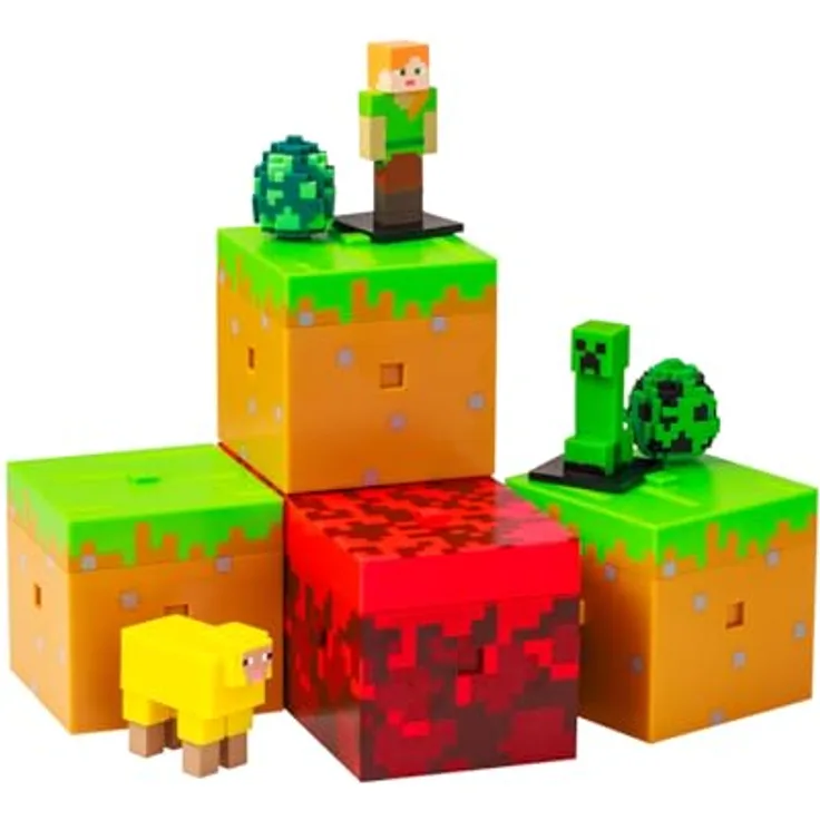 Brawl Stars Minecraft Surprise Cube Capsule, Blind Pack mit 7 cm Figur und Überraschungs-Ei, 1 von 12 Sammlereditionen