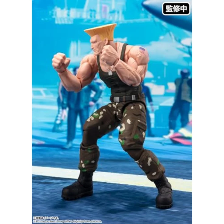 TAMASHII NATIONS Street Fighter Guile - Outfit 2, S.H.Figuarts Actionfigur mit zwei optionalen Ausdrücken und Sonic Boom-Effekt-Set – Bild 5