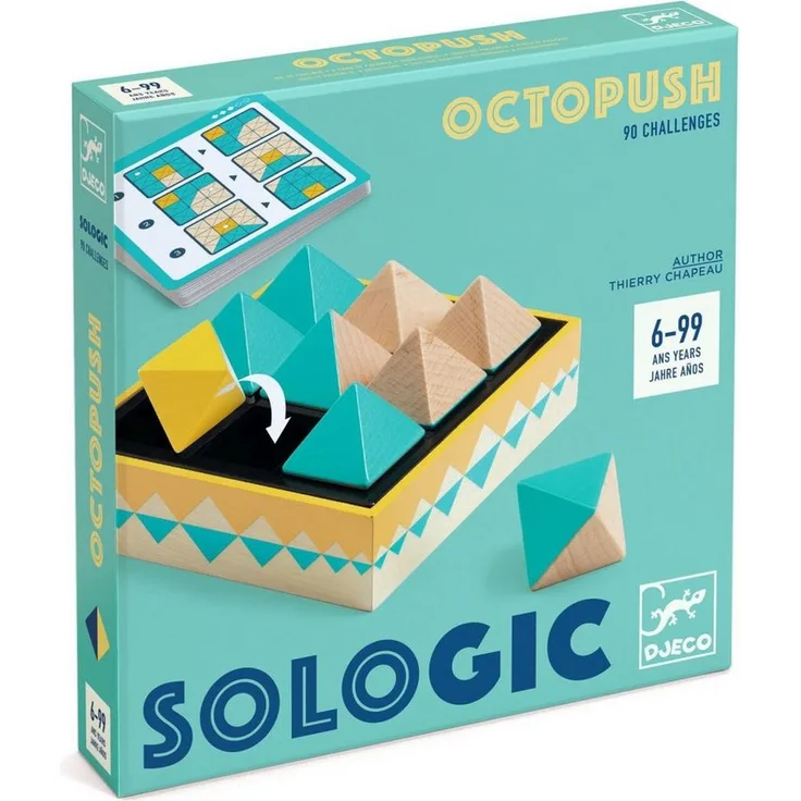 DJECO SOLOGIC OctoPush, 3D Schiebepuzzle und Logikspiel für Kinder ab 6 Jahren, fördert Geduld und Kombinationsvermögen