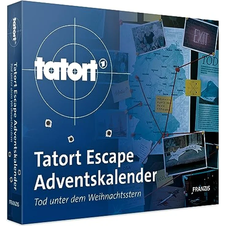 FRANZIS 67197 - Tatort Adventskalender, Tod unter dem Weihnachtsstern, Escape Room Adventskalender mit 24 spannenden Rätseln für die Adventszeit – Bild 2