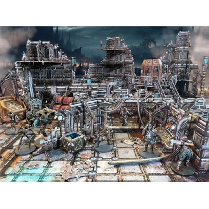 Battle Systems Sci-Fi-Gelände, 28 mm modulares 3D-Weltraum-Gelände, vollfarbig gedruckte 40K Multi-Level-Baumodelle, gotische Stadtlandschaften für Wargaming und Rollenspiele – Bild 5