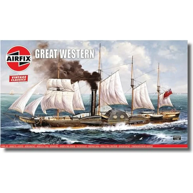 Airfix A08252V 1/180 Western Ship Modellbausatz, Mehrfarbig – Bild 1