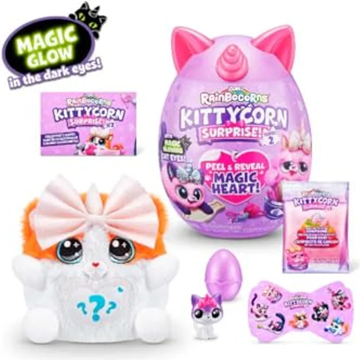 RainBoCorns Plüschfigur Rainbocorns, Kittycorn Surprise Serie 2, leuchtende Augen, magisches Herz, sortierte Charaktere – Bild 3