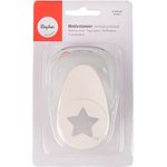 Rayher Hobby 89794000 Motivstanzer Stern, ø 3,81 cm- 1,5 Zoll, geeignet für Papier/Karton bis zu 220g/m², mit Auffangbehälter - transparente Sicherheitsabdeckung - einfache Handhabung