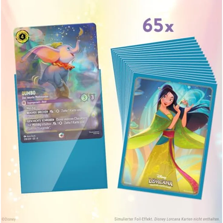 Ravensburger Disney Lorcana Trading Card Game: Mythen - Kartenhüllen Mulan, Schutz für Standard-Sammelkarten, mattes Finish – Bild 5