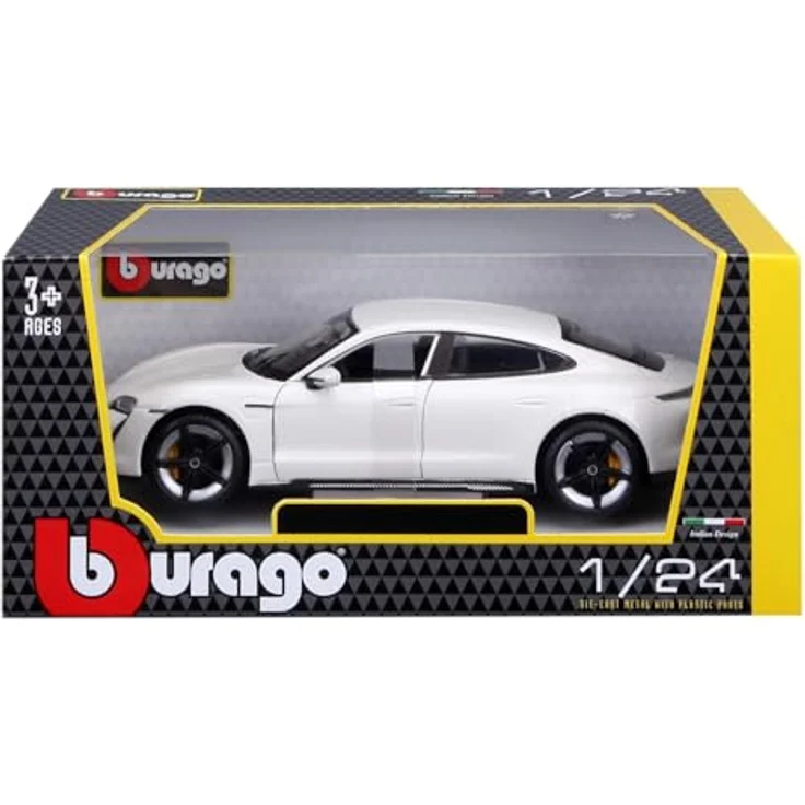 Bburago Porsche Taycan: Modellauto im Maßstab 1:24, Türen beweglich, 20 cm, weiß (18-21098) – Bild 10