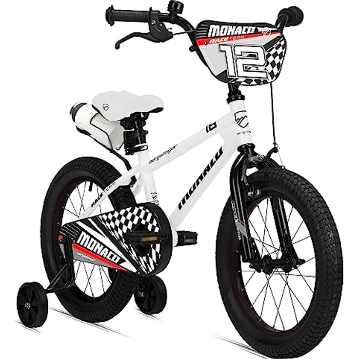 Bergsteiger Monaco 12 Zoll Kinderfahrrad, BMX, Stützräder, Rücktrittbremse, Trinkflasche, Kettenschutz, in tollen Farben