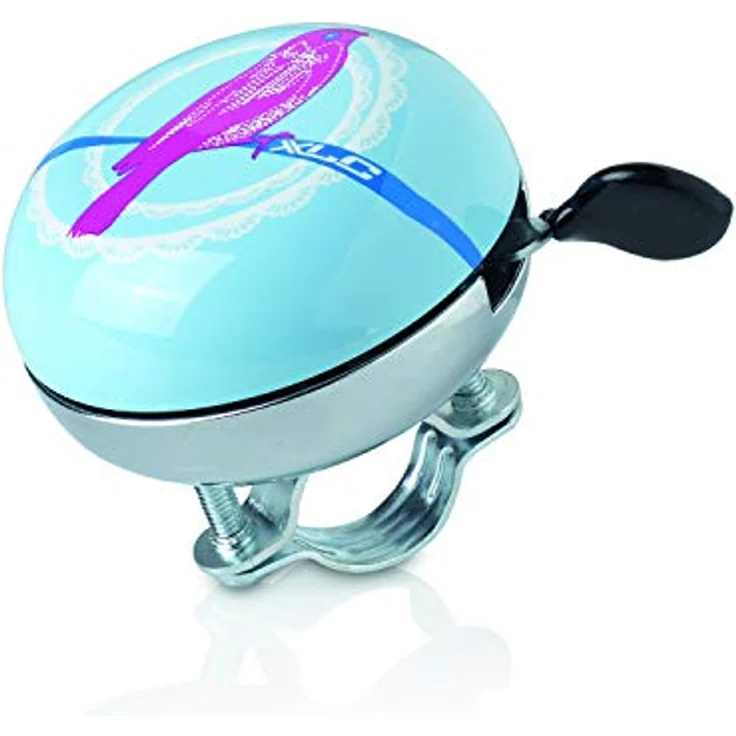 XLC Unisex – Erwachsene Fahrradglocke Mingun DD-M15 Durchmesser 83 mm DD-M09, Hellblau, One Size