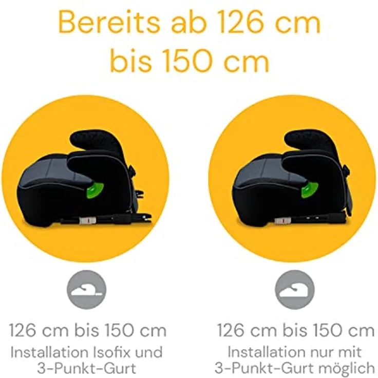 Osann Junior Isofix Gurtfix i-Size Sitzerhöhung (126-150 cm) - Pixel Black – Bild 6
