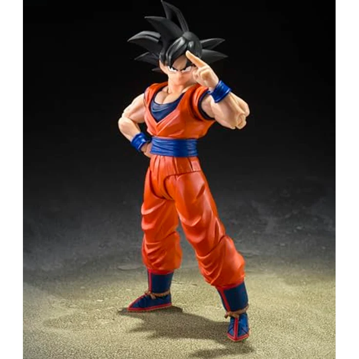TAMASHII NATIONS Dragon Ball Z Son Goku S.H.Figuarts Actionfigur, detailgetreu gestaltet mit austauschbaren Gesichtsausdrucksteilen und verbesserter Artikulation in Cell-Saga-Kleidung – Bild 2