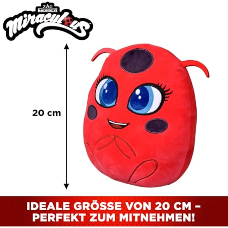 BANDAI Miraculous Tikki Plüschfigur mit Sprechfunktion, 20 cm, offizielles Kwami-Spielzeug für Kinder ab 4 Jahren – Bild 4