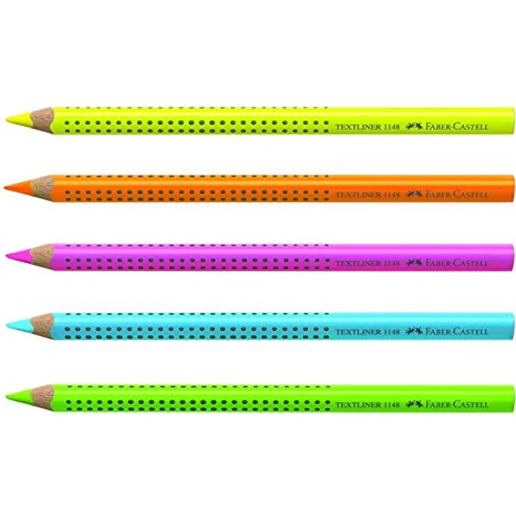 Faber-Castell 110994 - Buntstifte Jumbo GRIP Neon, 5er Etui – Bild 2