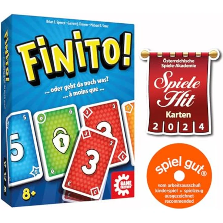 Game Factory 646090 Finito, packendes Kartenspiel für 2-6 Spieler, schnelles Ablegespiel für Erwachsene und Kinder ab 8 Jahren, Familienspiel – Bild 2