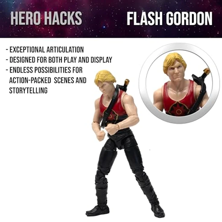 Boss Fight Studio Flash Gordon Hero H.A.C.K.S. Figurine, Sammelfigur Tank Top Flash, 0814800022212 – Bild 4