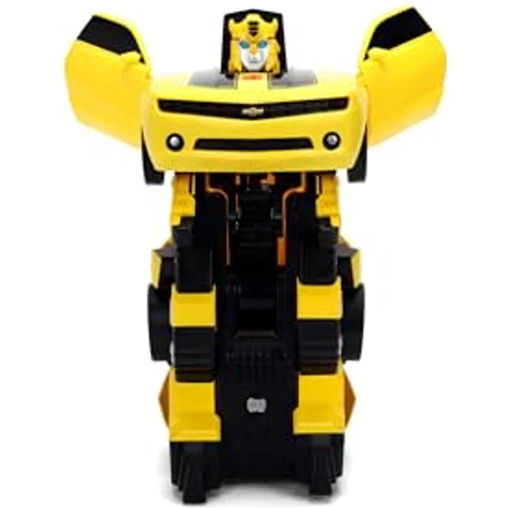 Jada Transformers RC Converting Bumblebee, ferngesteuertes Auto mit Umwandlungsmechanismus, 2-Kanal-Fernsteuerung und Lichteffekten, 28 cm hoch – Bild 6