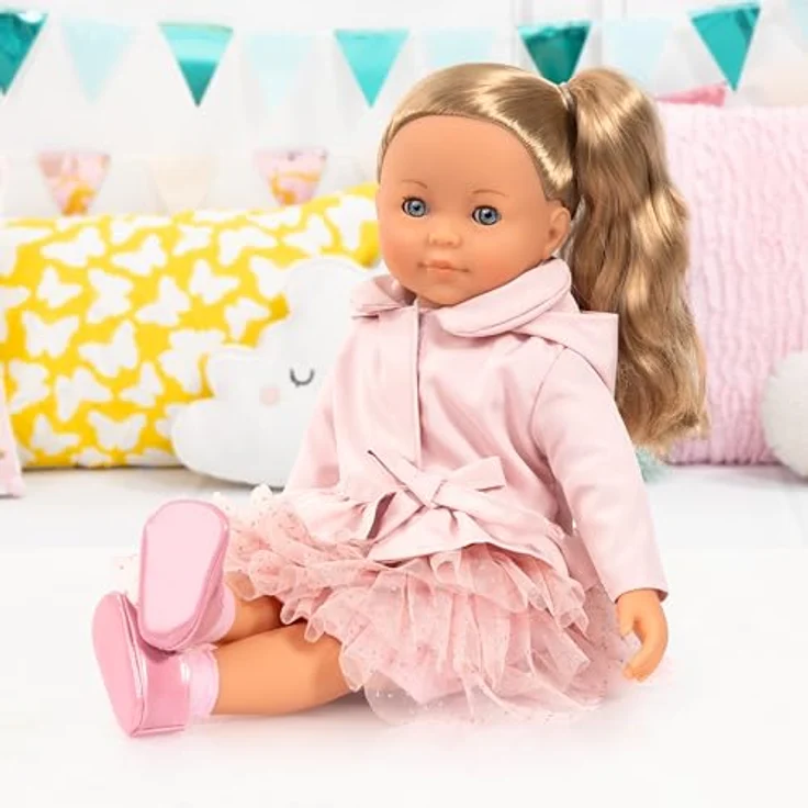 Bayer Stehpuppe Charlene Interactive, 46 cm, rosa, mit 100 Funktionen, Schlafaugen und Zubehör – Bild 5
