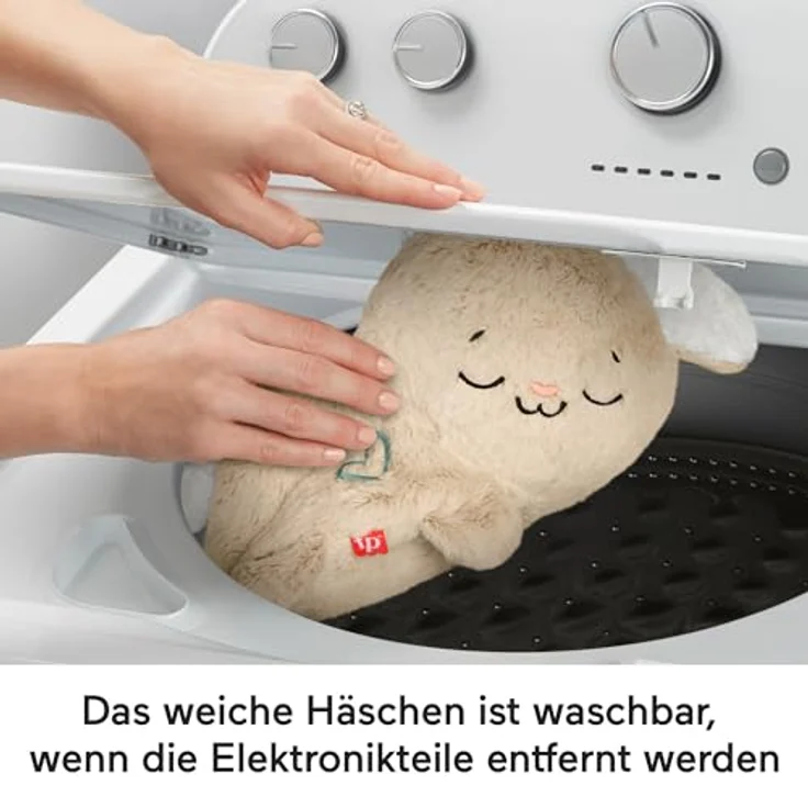 Fisher-Price Spieluhr für Babys Soothe & Settle Bunny tragbares Plüschspielzeug mit Musik, Licht und Bewegung für Neugeborene, HXG97 – Bild 5