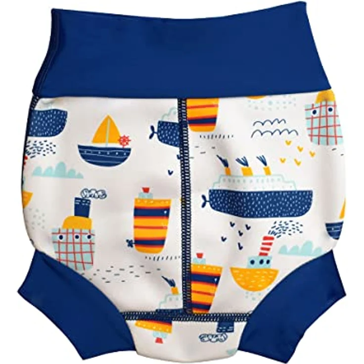 Splash About Baby-Mädchen Happy Schwimmwindel and Toddler Swim Nappy, Tug Boats, 12-24 Monate – Bild 2