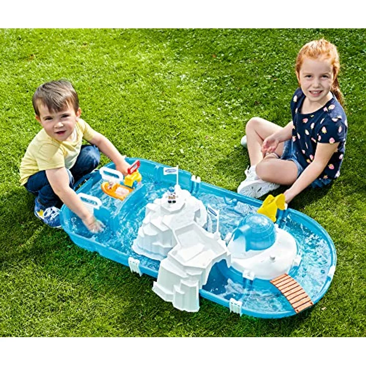 Aquaplay 'Waterplay Polar' Wasserstraße, 106 cm x 65 cm x 25 cm, inkl. 1 Containerboot, 2 Spielfiguren – Bild 14