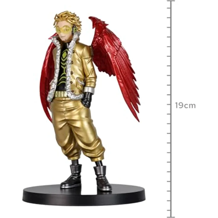 Banpresto My Hero Academia Age Of Heroes Hawks Figur, 17 cm große PVC-Statikfigur in limitierter Auflage, golden – Bild 3