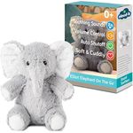 Cloud b Elliot Elephant On The Go Soundmaschine mit beruhigenden Geräuschen | Kuscheliges Stofftier | Einstellbare Einstellungen und automatische Abschaltung.