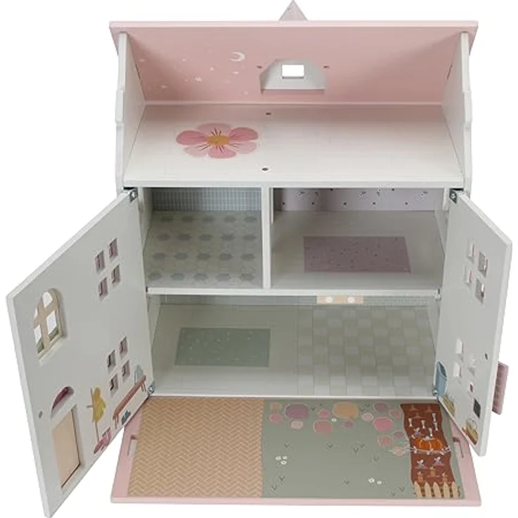 Little Dutch 7117 FSC Holz Puppenhaus weiß inklusive Möbel und Figuren – Bild 5
