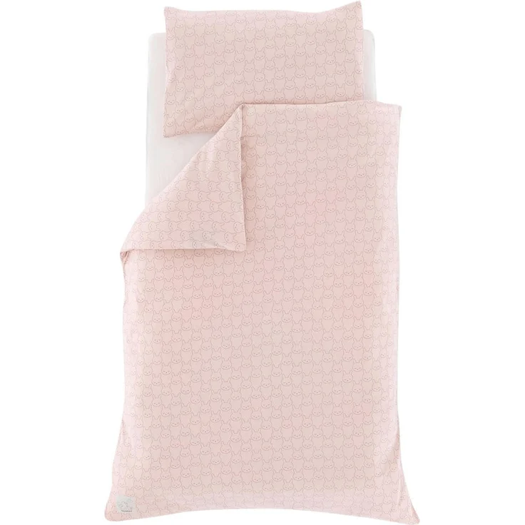 Träumeland Babybettwäsche Kuschelhause Beige, 100x135 cm, atmungsaktiv, schadstoffgeprüft, mit Hase-Motiv, pflegeleicht, hautfreundlich
