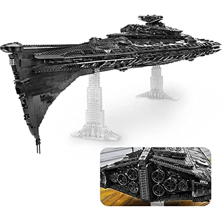 Mould King 21004 Dreadnought der Eclipse-Klasse, Modellbausteine für große Raumschiffe, 112 x 72 x 53 cm, kompatibel mit -Technologie, detailliertes Schlachtschiff-Design – Bild 3