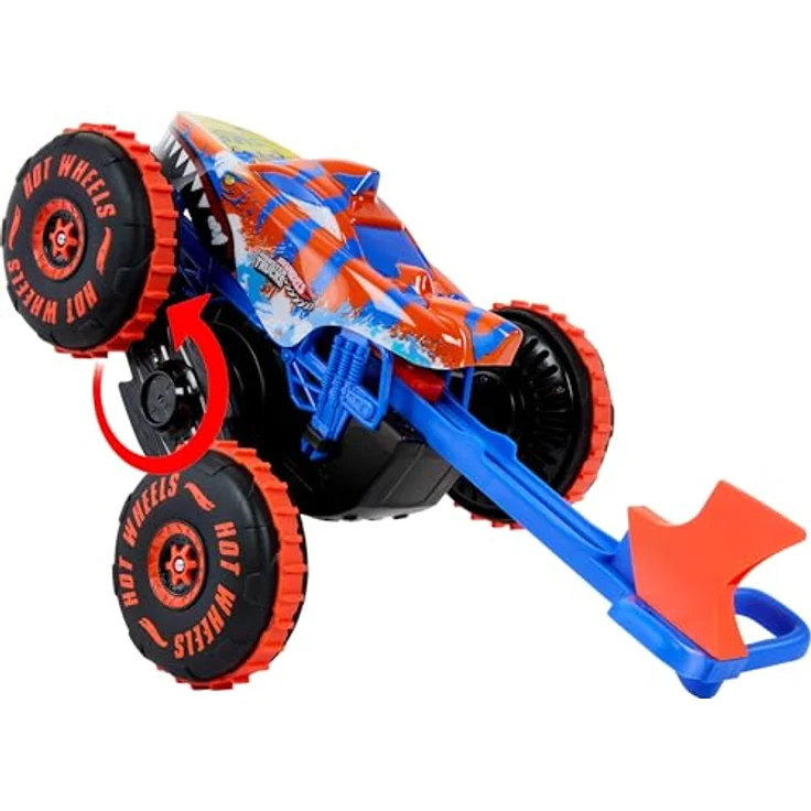 Hot Wheels RC Tiger Shark Climber, Fernbedienungs-Spielzeugfahrzeug mit 3 Spielmodi für Rennen, Klettern und Stunts, großer Maßstab, JFR39 – Bild 3