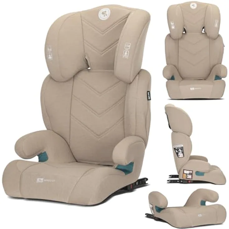 Lorelli Speed GT i-Size Kindersitz, Gruppe 2/3, für Kinder 100-150 cm, höhenverstellbare Kopfstütze, Isofix, ab 4 bis 12 Jahre
