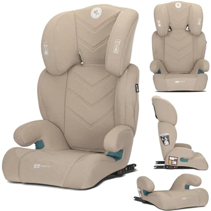 Lorelli Speed GT i-Size Kindersitz, Gruppe 2/3, für Kinder 100-150 cm, höhenverstellbare Kopfstütze, Isofix, ab 4 bis 12 Jahre – Bild 1
