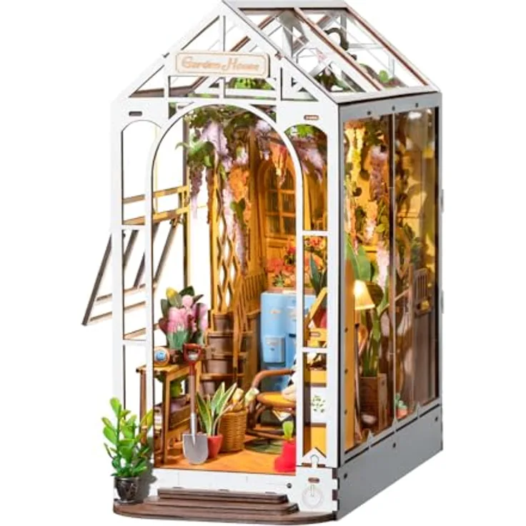 ROLIFE 3D-Puzzle Book Nook "Garden House", 176 Puzzleteile, multifunktionale Buchstütze und dekoratives Bastelspielzeug