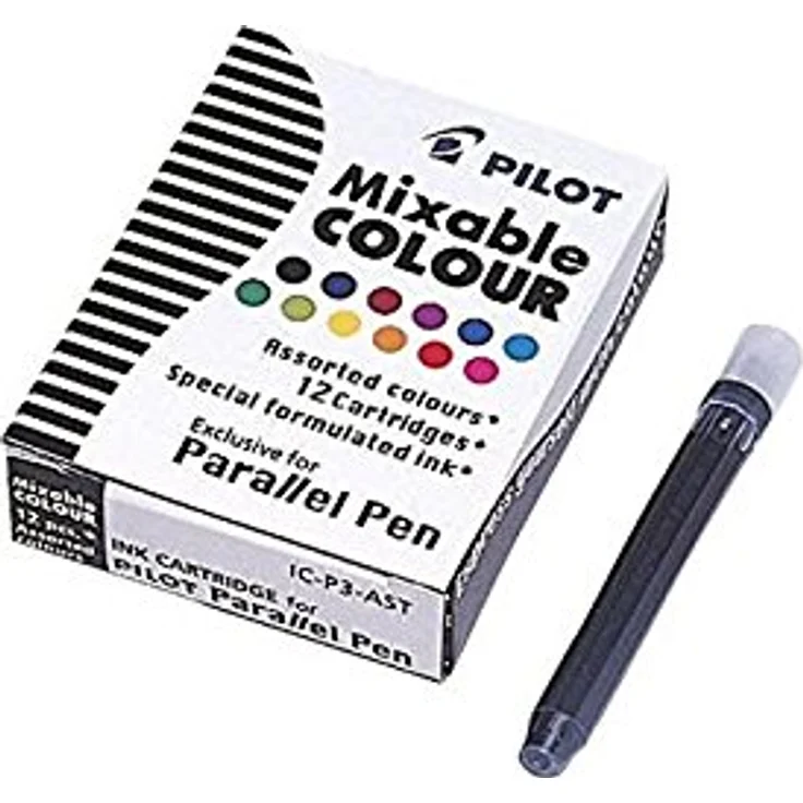Pilot Pen Füllhalter, Tintenpatrone für Kalligrafie-Stift Parallel Pen, 12 Stück/Schachtel, verschiedene Farben – Bild 2