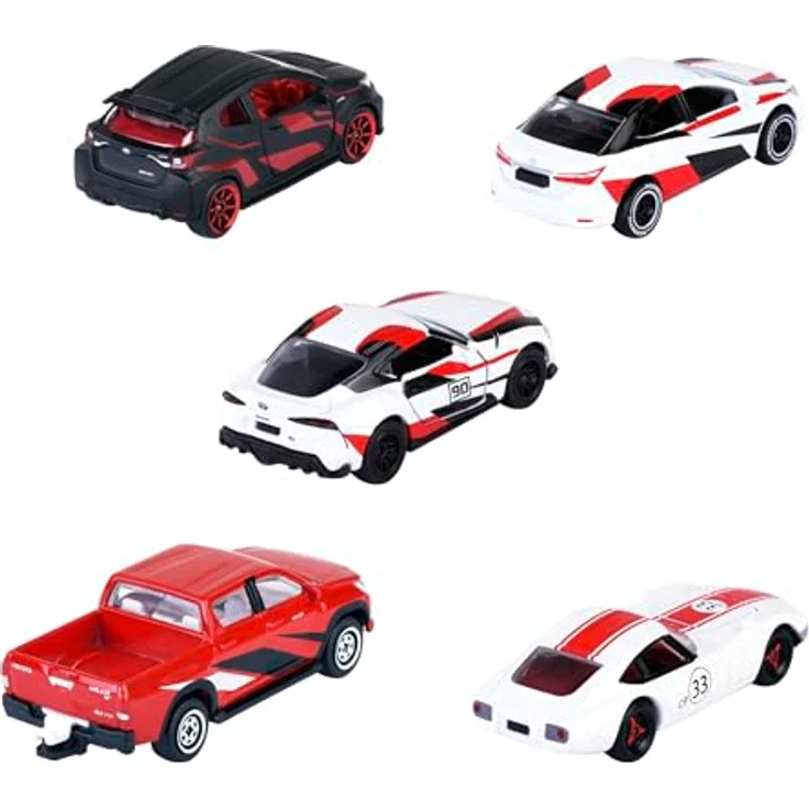 Majorette Toyota Racing 5 Pieces Giftpack, 5-teiliges Set aus Metallspielzeugautos mit Freilauf-Funktion, 7.5 cm, geeignet ab 3 Jahren – Bild 2