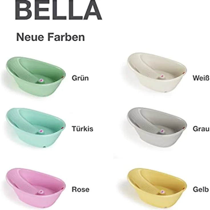 OKBABY Bella Kit mit Halterung, gemütliche Badewanne für Neugeborene und Babys von 0-12 Monate - Weiss, 39251600 – Bild 7