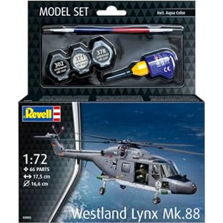 Revell Model Set Westland Lynx, Multitalent Hubschrauber mit drehbarem Rotor und detaillierten Abziehbildern für deutsche Version – Bild 2