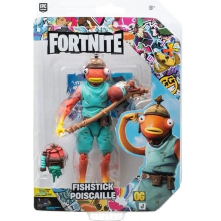 Jazwares Fortnite Fishstick Spielfigur, detailreich, 15 cm, Sammelfigur – Bild 1