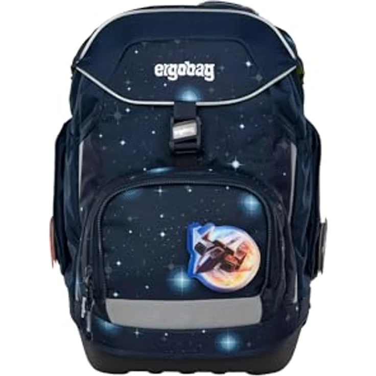 ergobag Pack Set, ergonomischer Schulrucksack 6-teilig für die 1. Klasse, höhenverstellbar, wasserdicht mit individuell gestaltbaren Kletties – Bild 2
