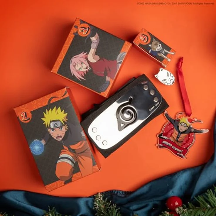 Cinereplicas Naruto Adventskalender Deluxe 2025, mit 24 exklusiven Geschenkartikeln, offiziell lizenziertes Merchandise für Fans und Sammler – Bild 7