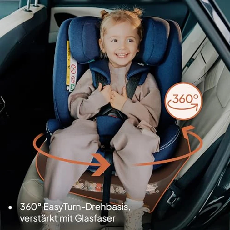 lionelo Autokindersitz BASTIAAN ONE i-SIZE, 4-in-1/i-Size/Dri-Seat/360 Grad/0-36kg, schwarz – Bild 3