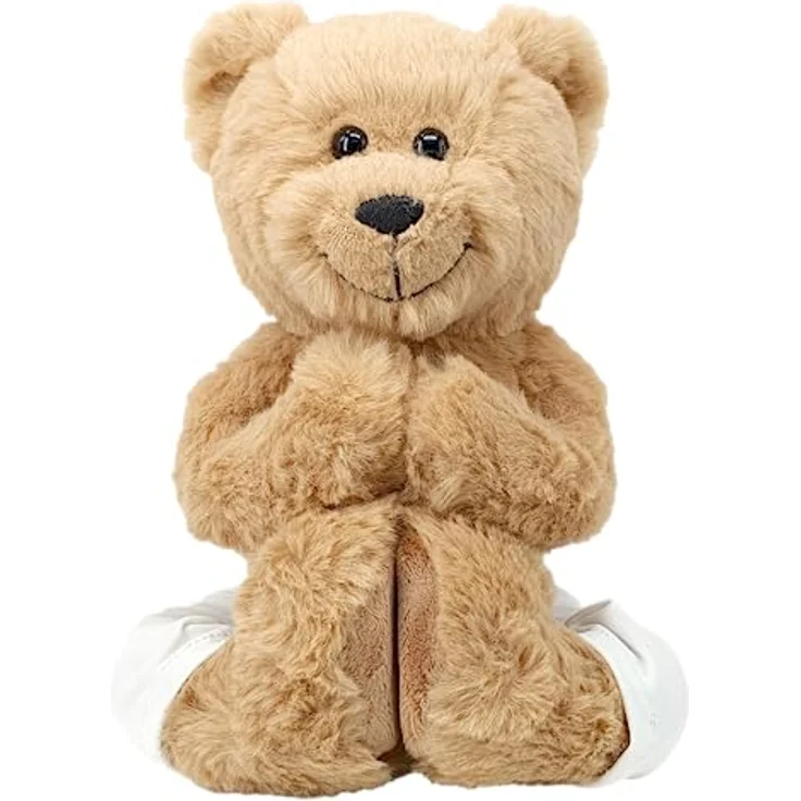 Bauer Spielwaren 12241 Bewegliches Kuscheltier-Yoga Bär, beige, 32 cm – Bild 2