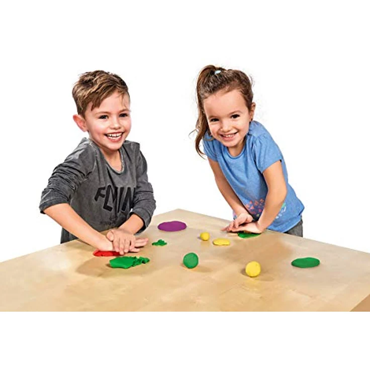 Simba 106326051 - Art und Fun Knetset Fruchteimer, 5x50g Knete, 5 Fruchtformen, 4 Ausstechformen, 16 Teile, 2 Becher, Für Kinder ab 3 Jahren – Bild 2