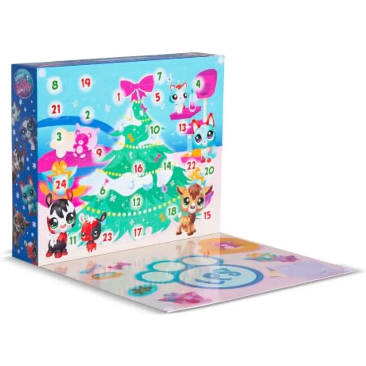 Littlest Pet Shop World of LPS Holiday Calendar, Adventskalender mit 8 exklusiven Wackeltieren, 16 saisonalen Accessoires und 24 weihnachtlichen Überraschungen – Bild 3