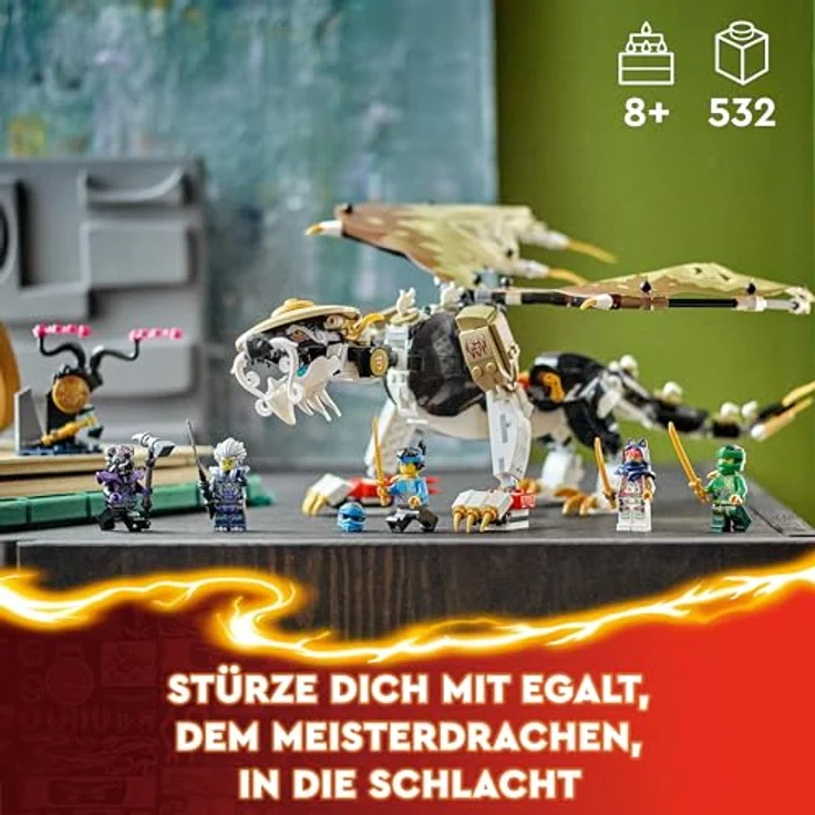 LEGO NINJAGO Egalt der Meisterdrache, Ninja-Set mit Drachen-Spielzeug und 5 Figuren inkl. Lloyd und NYA, Drachenmeister, Geschenk für Jungs und Mädchen ab 8 Jahren 71809 – Bild 2