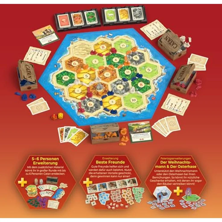 Kosmos Catan Big Box 2025, Brettspiel für bis zu 6 Spieler, inkl. 5 Szenarien, Deutsch – Bild 2