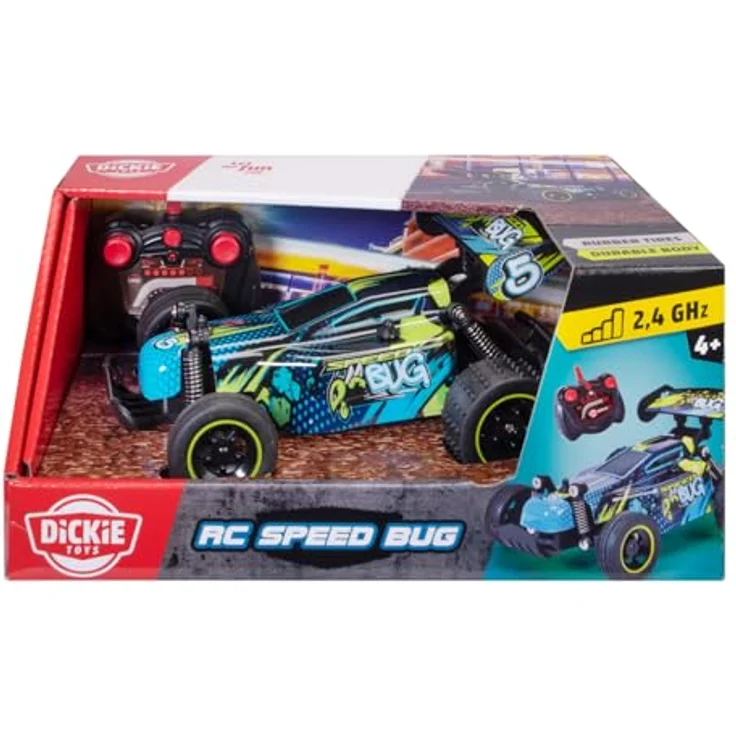 Dickie Toys RC Speed Bug 1:24, Ferngesteuertes Einsteiger Modellauto mit 2,4 GHz Fernbedienung, 8 km/h, für Kinder ab 6 Jahren – Bild 8